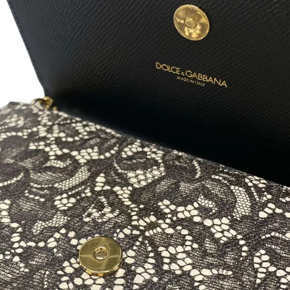 Dolce & Gabbana DOLCE&GABBANA Other Style Wallet Black Cream